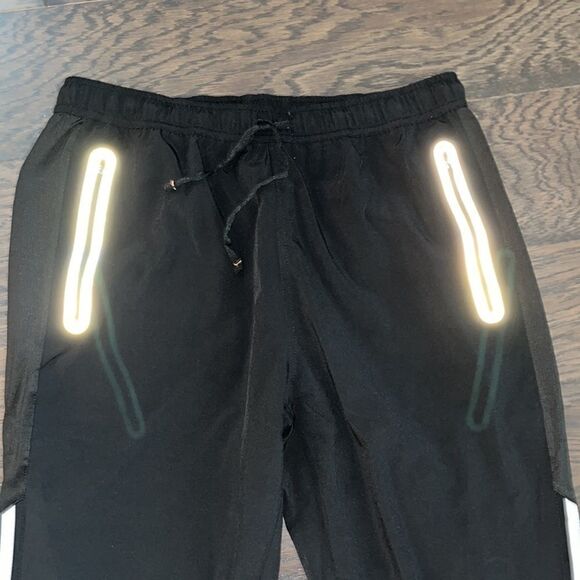 Reflective Gray Black soccer ⚽️ warm up tennis jogging track Pants L 36 x 32 - Picture 7 of 9